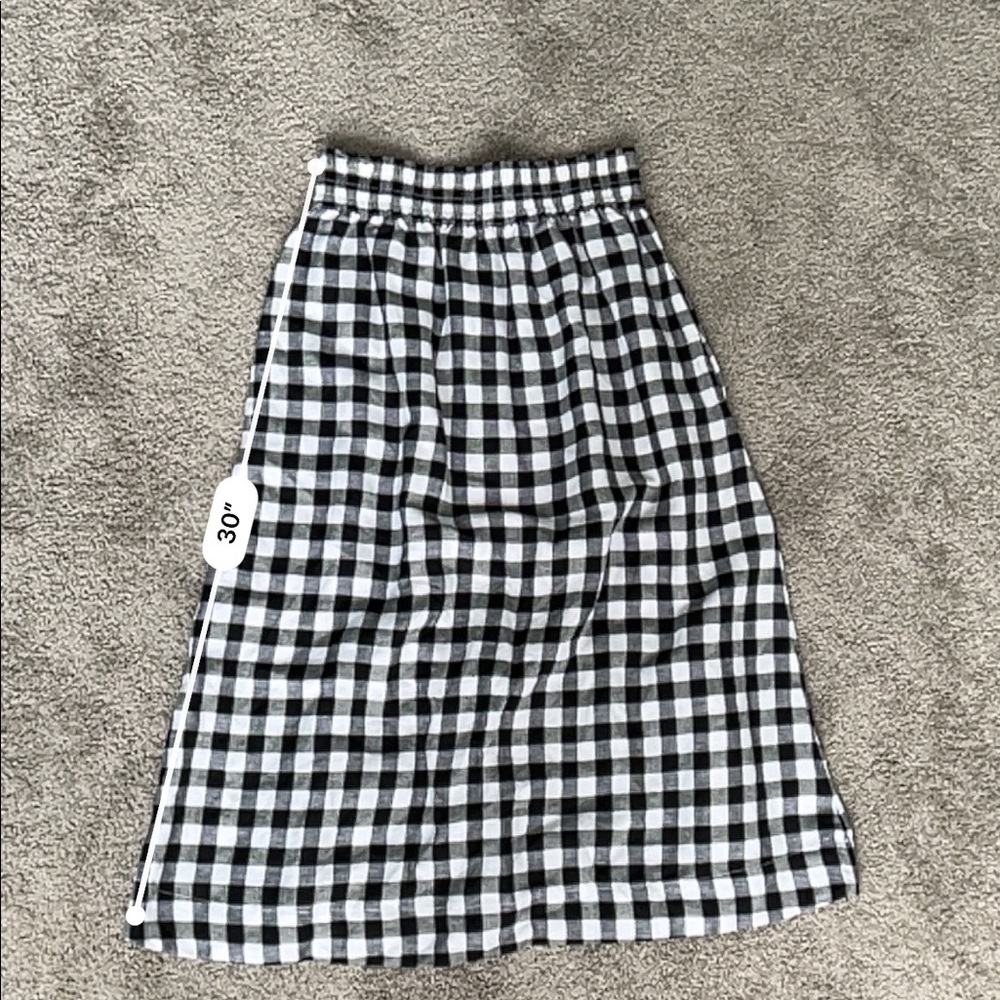 Madewell Midi checkered skirt